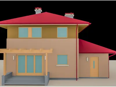 1  BHK  DUPLEX  HOUSE 3D model
