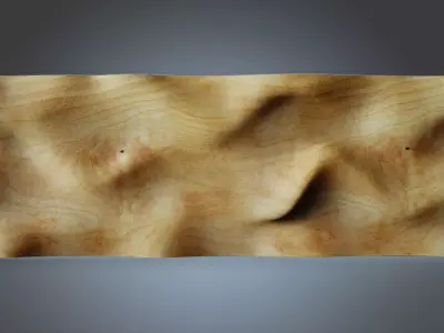 Wavy Wall Art Panel 3D model