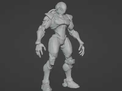 Sci-Fi Morphed Cyborg Sculpture  3D print model