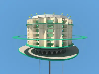 Futuristic Architecture Skyscraper 08 3D model