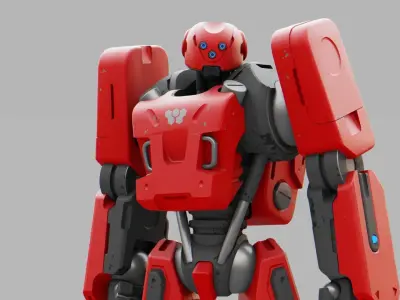 MECHA SOLDIER  RIGGED 3D model