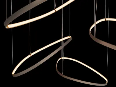 Magellano pendant light with circular shape 3D model