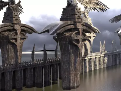 Vlad Fallen Swords Walkway 3D model