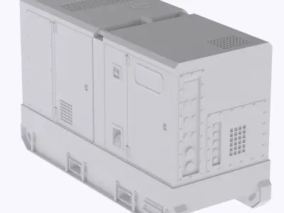 HO Scale Large diesel generator Atlas Copco inspired model  3D print model