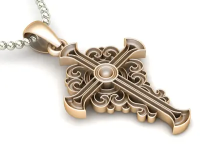 Light Gold Cross New Design  CP 27 3D print model