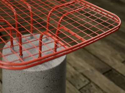 THE MESH Bench and Seat  3D model