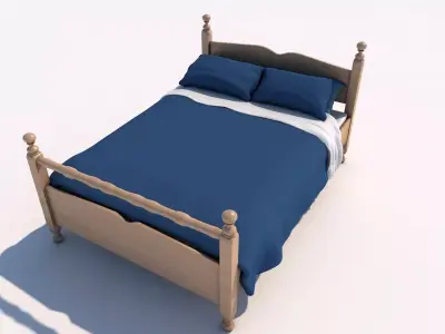 Simple Bed Free 3D model