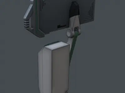 Futuristic stylized console Low-poly 3D model buy