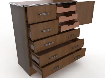 commode 18 Low-poly 3D model