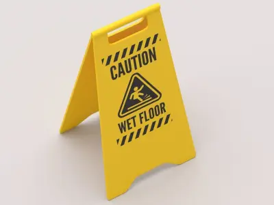 Wet Floor Sign 3D model
