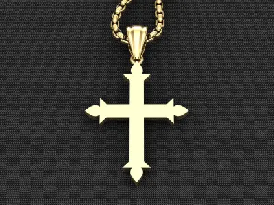 Cross Light Gold 3CP048 3DM STL 3D model