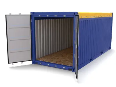 20ft Shipping Container Open Top 3D model