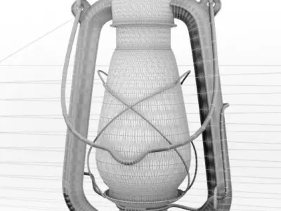 Kerosene lamp Realistic 3d model 3D model