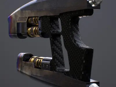 Star Lord Gun Low-poly 3D model