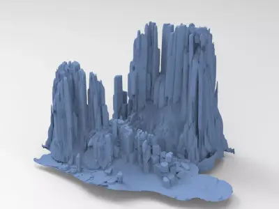 folklore rocks mount 3D model