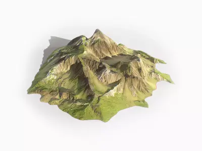 Background Landscapes Grass 2 Low-poly 3D model
