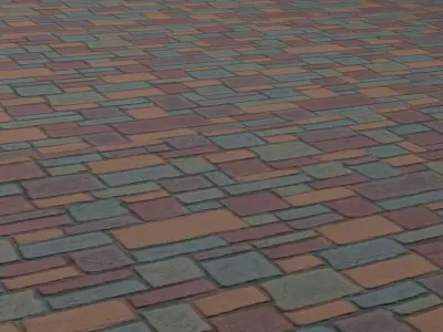 A Stylized Stone Tile  4k  3D model