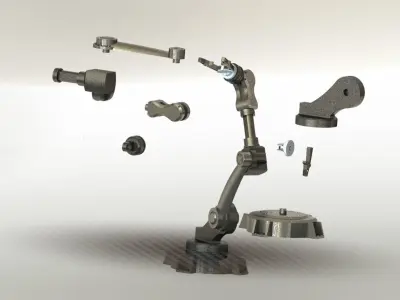 Robot Arm Low-poly 3D model