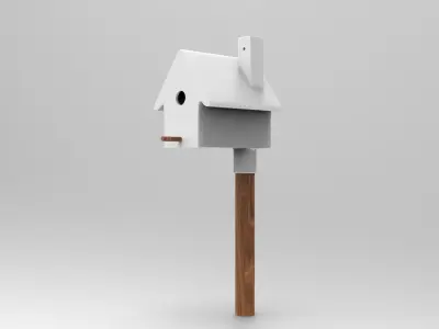 Picto Bird House Low-poly 3D model
