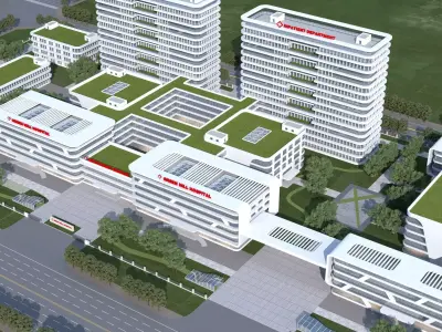 hospital building with 05 3D model