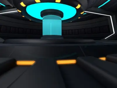 Sci Fi Room Low-poly 3D model