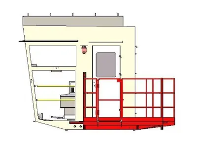  Crane cab crane driver room 3D model