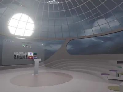 Metaverse Auditorium Low-poly 3D model