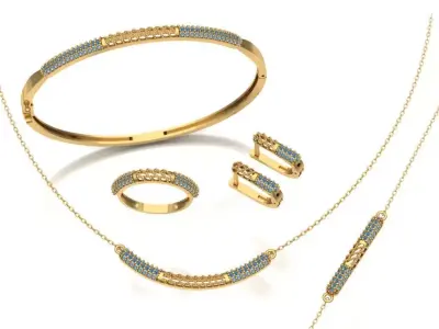 Complete jewelry set 3D print model