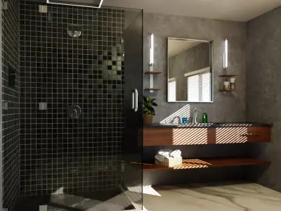 Bathroom Interior Scene 3D model purchase