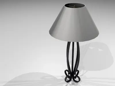 Lamp with Lamp Shade Low-poly 3D model