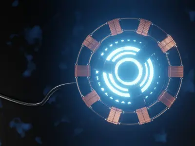 Iron Man Arc Reactor  Low-poly 3D model