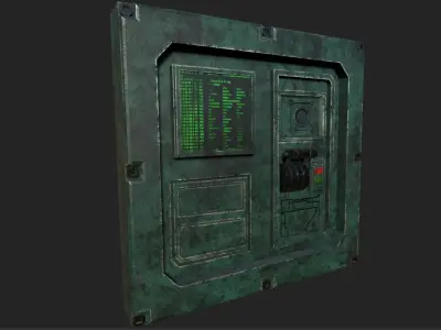 Sci-fi Panel Element Low-poly 3D model 3