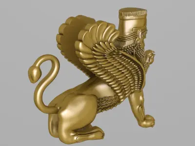 Assyrian door guard new metha 3D print model