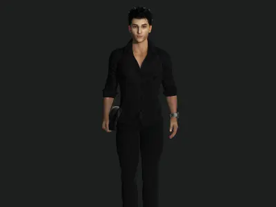 AAA 3D REALISTIC MALE CHARACTER - YOUNG BUSINESSMAN  CEO WORKER Low-poly 3D model