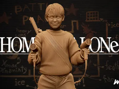 Wicked Home Alone Kevin Sculpture Tested for 3D printing 3D print model