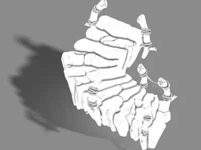 New Village - Stone Bridge 3D model