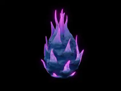 Alien Magic Fruit Low-poly 3D model