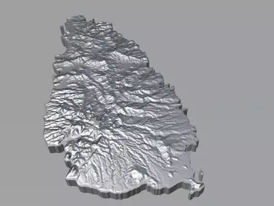 Saint Lucia Terrain Country 3D model