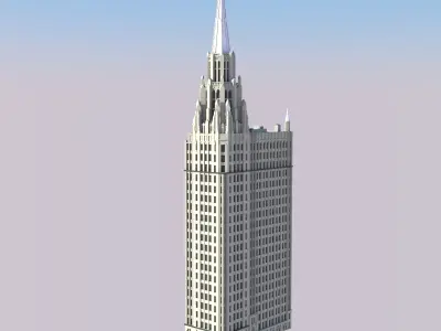 Chicago Temple Building 3D print model