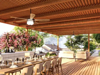  3D Exterior Scene 3D model design garden and landscape 3D model 2