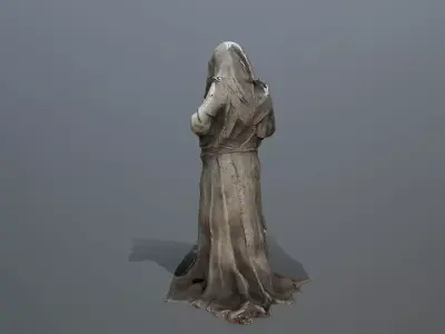 old statue Low-poly 3D model