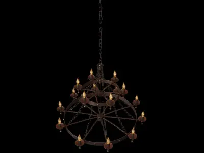 Industrial Style Chandelier  3D model