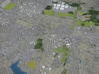 Bhopal - City 3D Model Low-poly 3D model