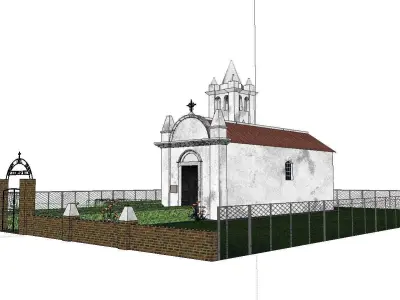 Architecture-Religion-God-Culture-Temple-0113 church with roof 3D model
