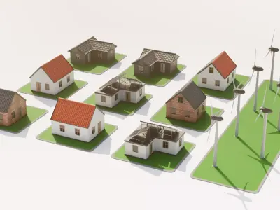 -Sustainable Village- 3D model