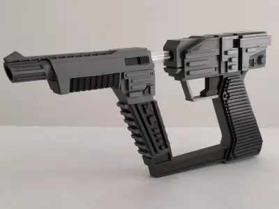 V Visitors Laser Pistol Prop Replica 3D print model