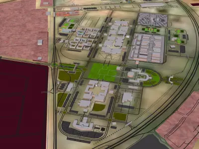 Riyadh City May 2021 textured Low-poly 3D model