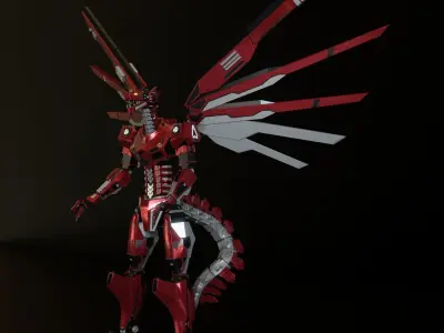 Dragonoid - Mecha Dragon 3D Model 3D model