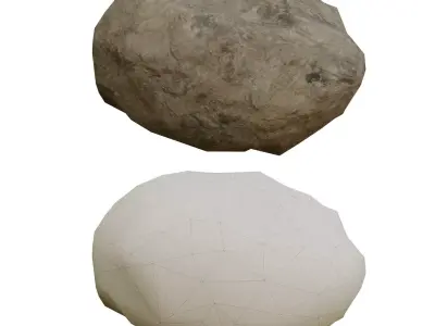 stone two rocks Low-poly 3D model