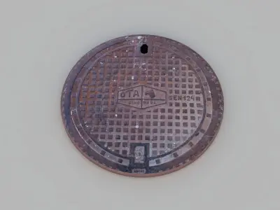  Sewer Grate 01 3D model
